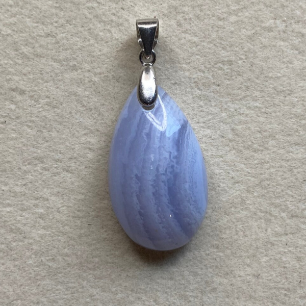 Pendentif Calcédoine Bleue 1