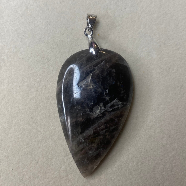 Pendentif Pierre de Lune Noire 2