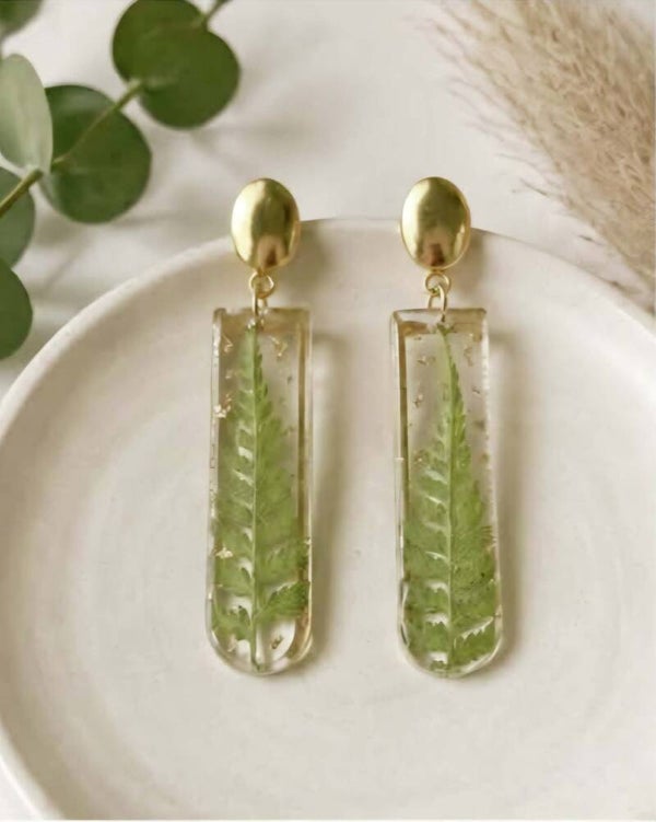 🍃Boucle d’oreille Fougères🍃