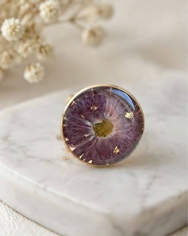 🌺Bague fleur de pompons de pâquerettes 🌺