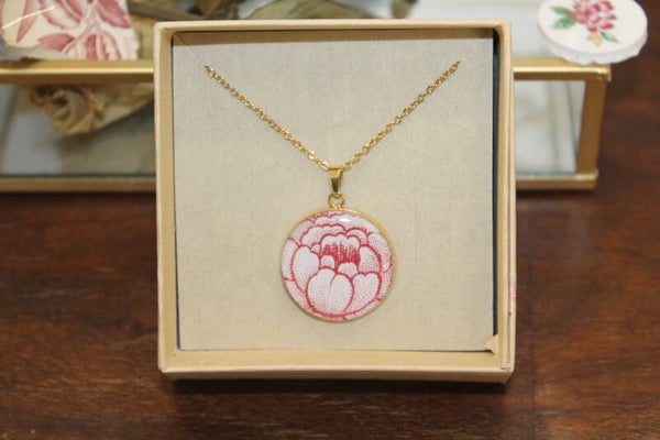 Collier doré assiette ancienne