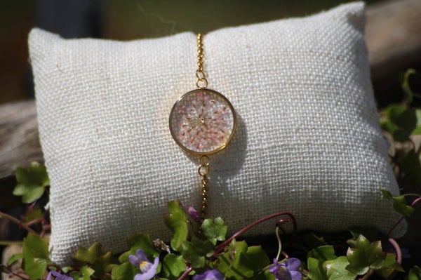 Bracelet médaillon chaine dorée