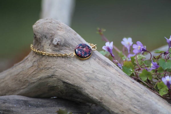 Bracelet médaillon chaine dorée
