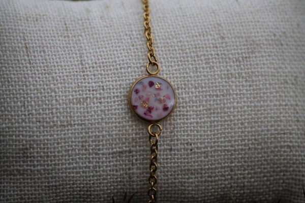 Bracelet médaillon chaine dorée
