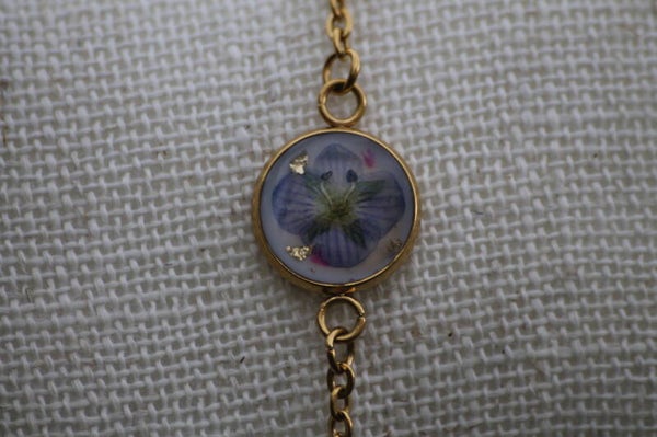 Bracelet médaillon chaine dorée