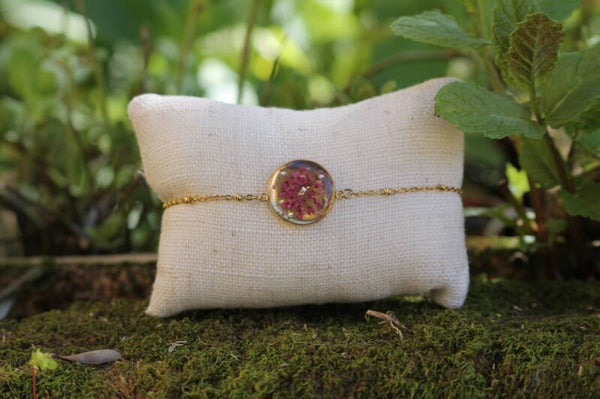Bracelet médaillon chaine dorée