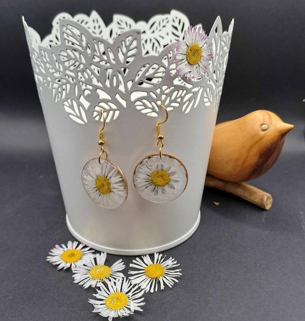 Boucles d'oreilles Pâquerettes