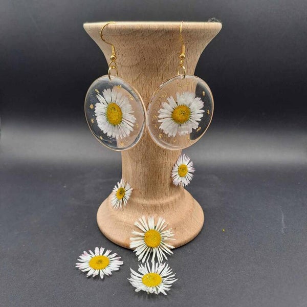 Boucles d'oreilles Pâquerette