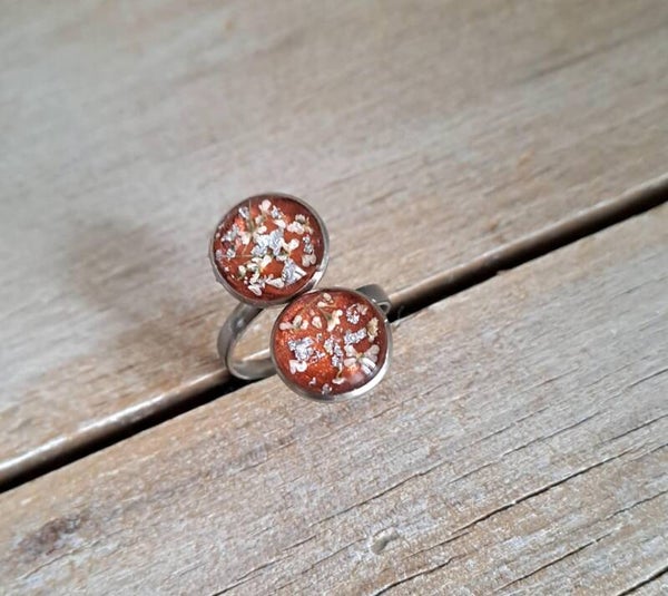Bague fleur de Carotte Sauvage - Argenté