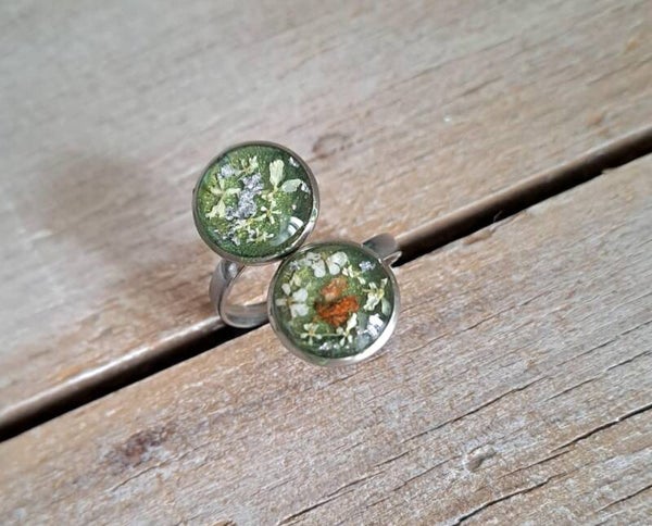 Bague fleur de carotte - argenté