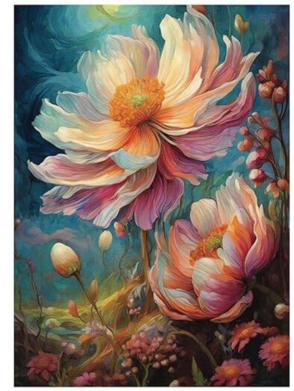 Hardcover  Flower Journal Notebook