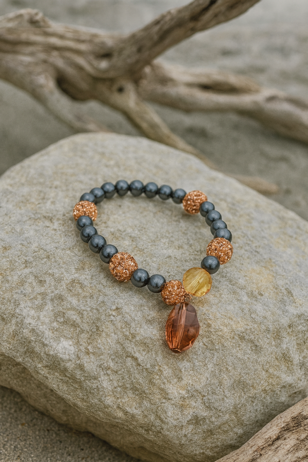 🔥 Amber Glow Beaded Bracelet 🔥