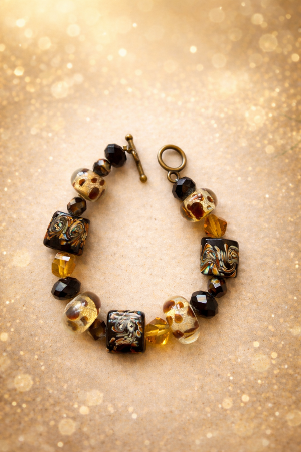 Golden Twilight 7” Handcrafted Bracelet