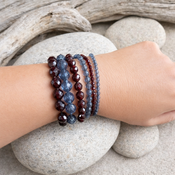 Coastal Twilight Bracelet Stack of Six