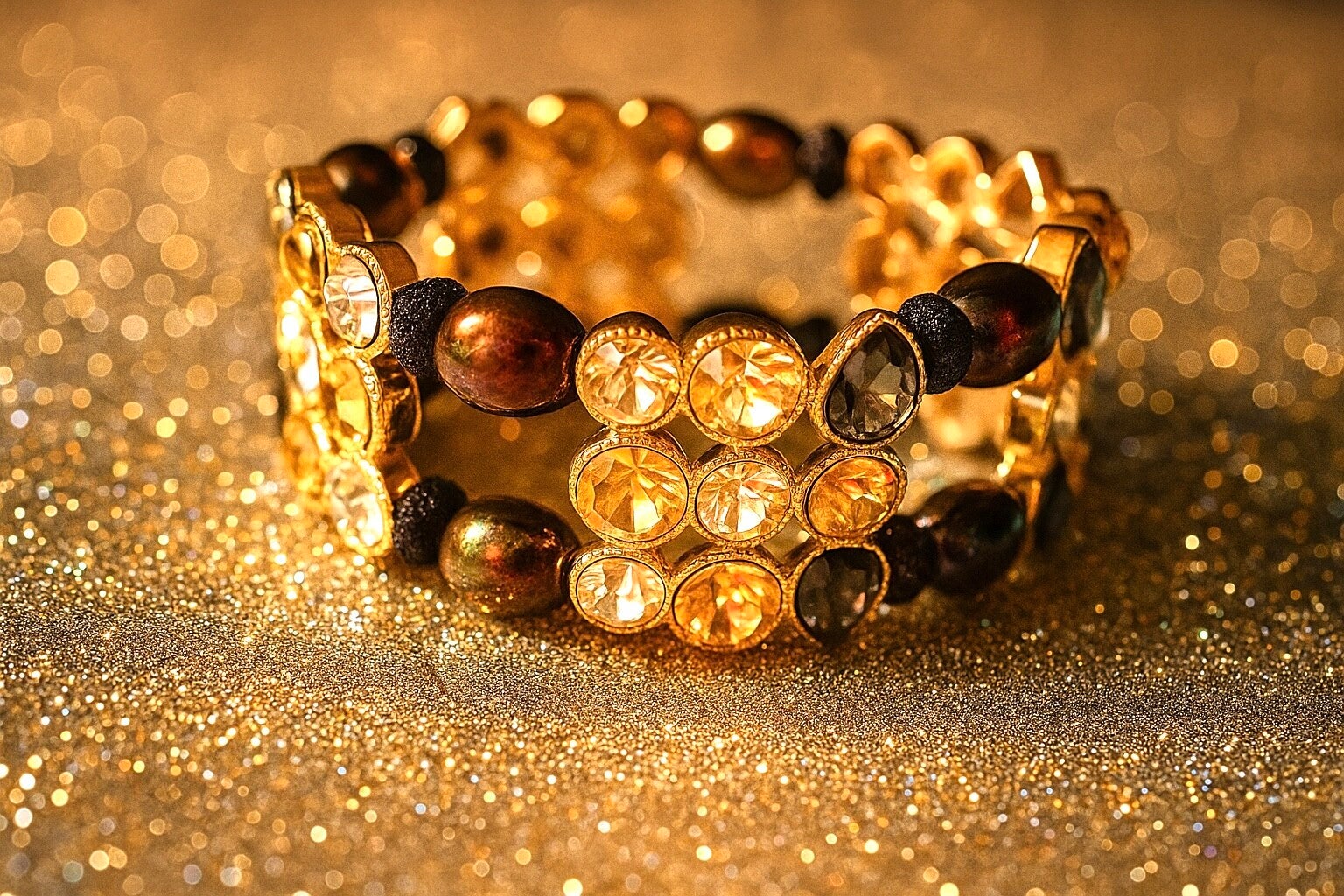 ✨ Golden Radiance Crystal Bracelet ✨