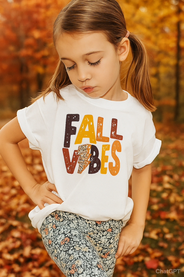 “Fall Vibes Kids Graphic Tee”