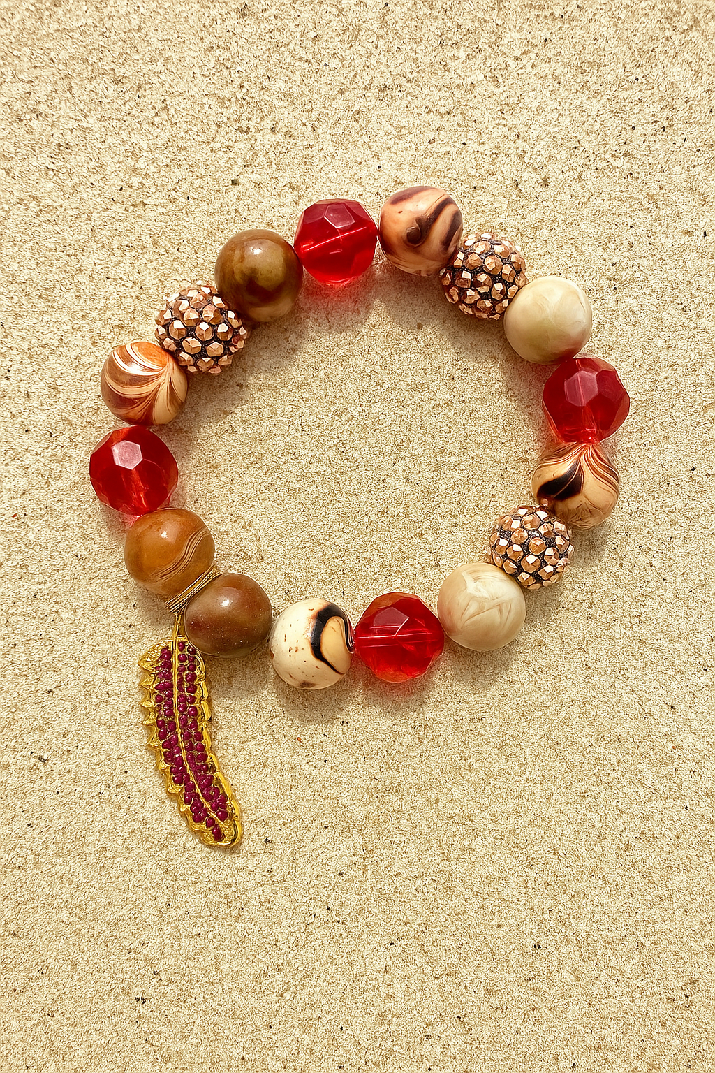 Desert Glow Beaded Bracelet