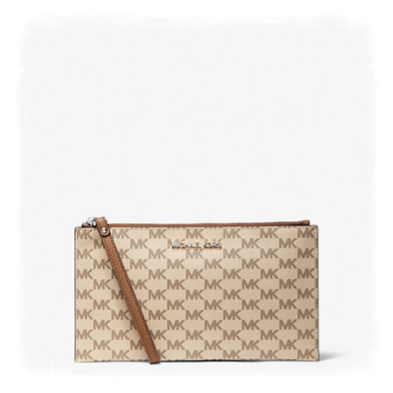 MICHAEL KORS SIGNATURE LOGO WRISTLET – VANILLA/BROWN