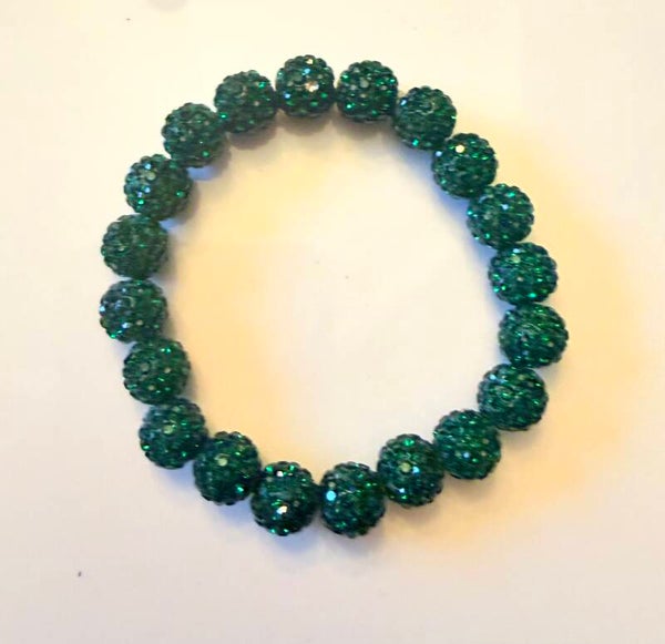 Emerald Sparkle Rhinestone Bracelet