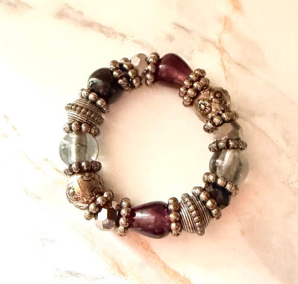 Vintage Luxe Mixed-Metal Bead Bracelet