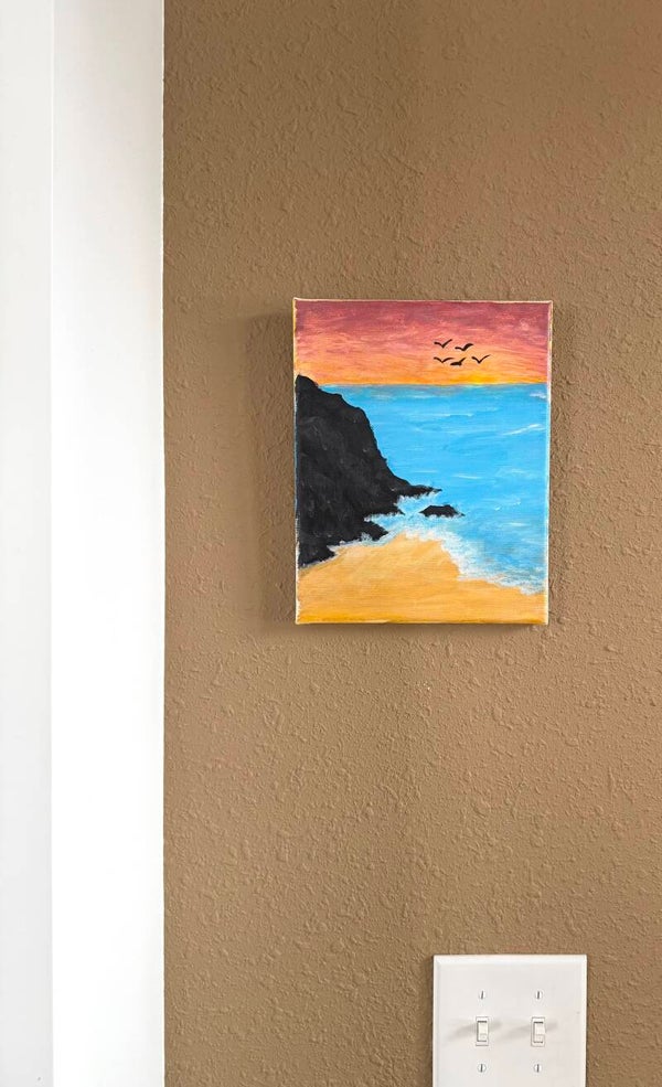 “Shoreline Sunset Flight”