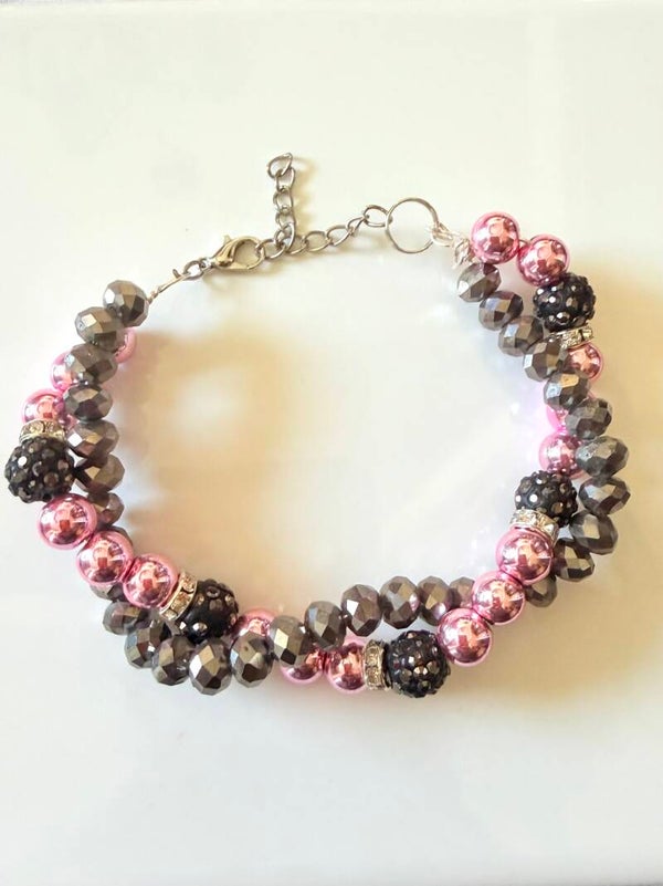 Pink Glam Smoke Statement Bracelet