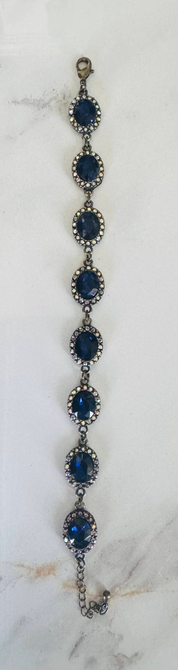 Vintage-Style Blue Gemstone Bracelet