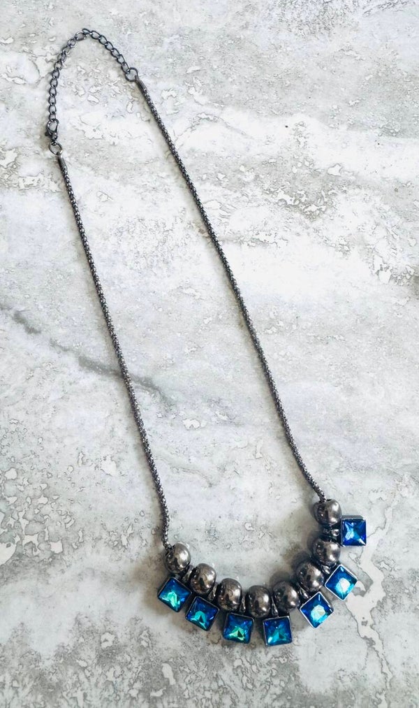 Sapphire Radiance Statement Necklace