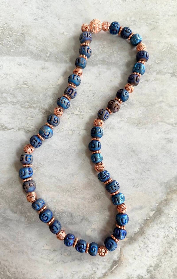 🌊 Ocean Swirl Beaded Necklace 🌊