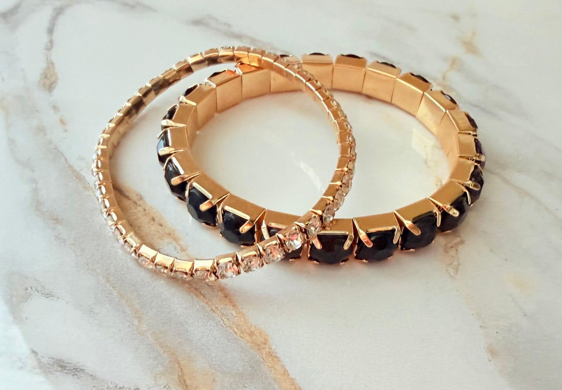 Golden Noir Duo Bracelets