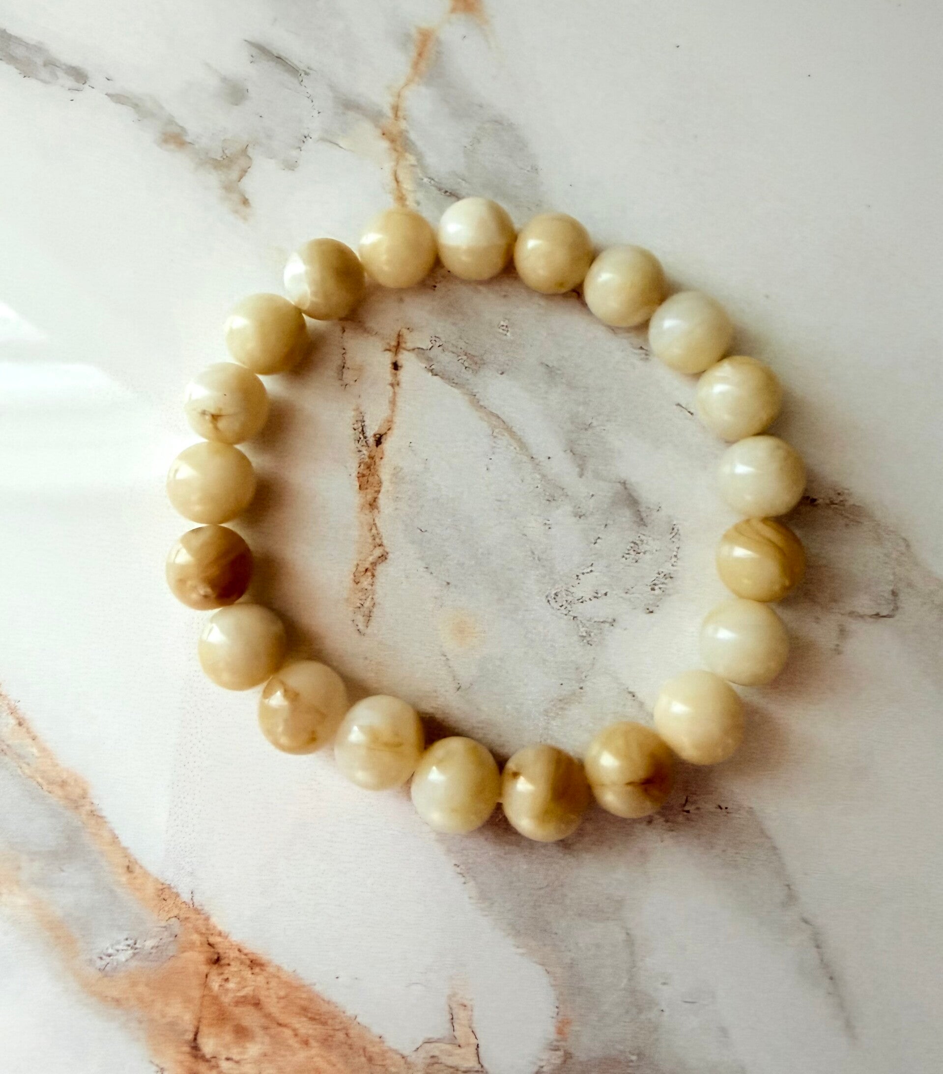 🤍 Ivory Glow Gemstone Bracelet 🤍
