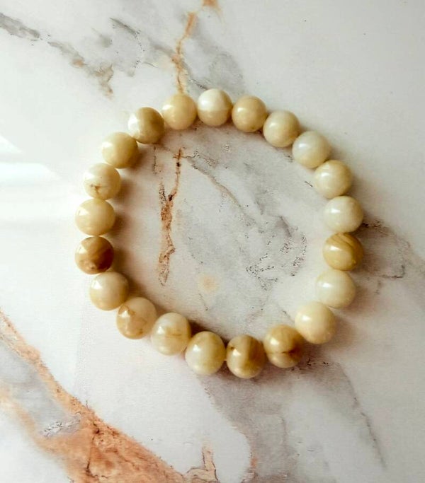 🤍 Ivory Glow Gemstone Bracelet 🤍