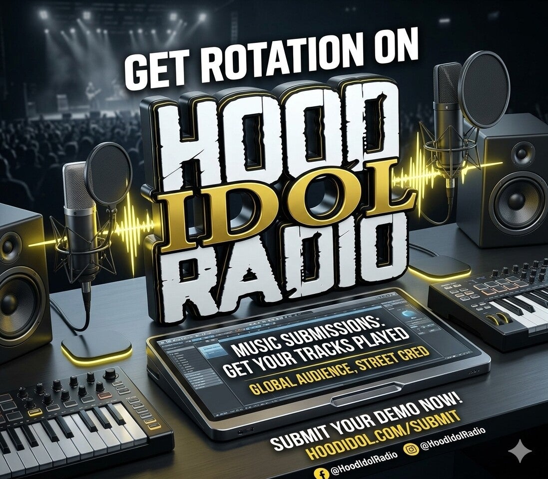 1 month Song/Commercial placed on Hood Idol Radio