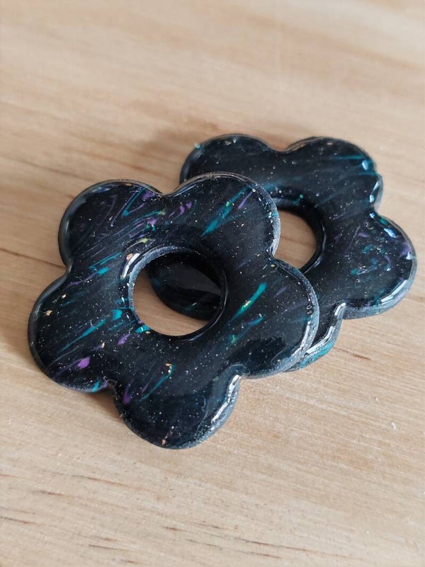 Pampilles pâte polymère mélange ton noir