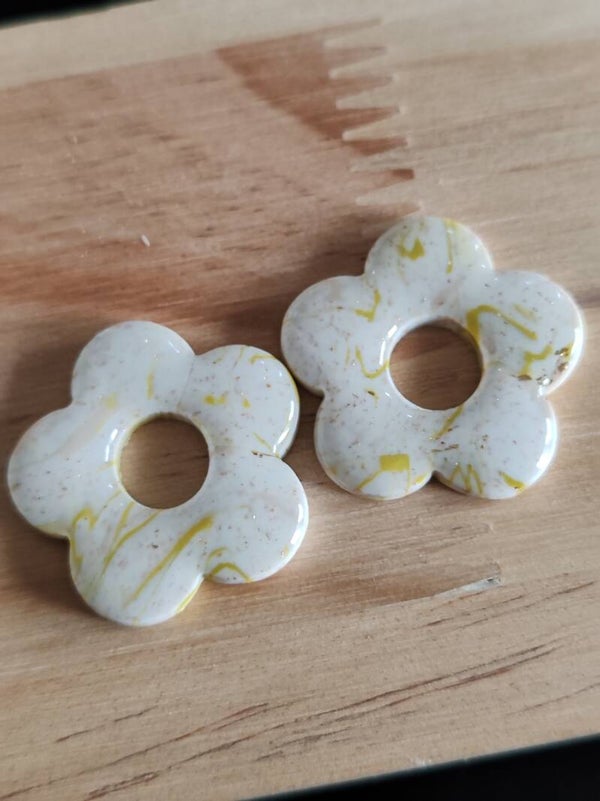 Pampilles pâte polymère mélange ton vert