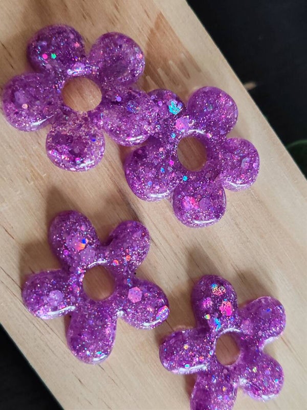 Pampilles pailletées violet