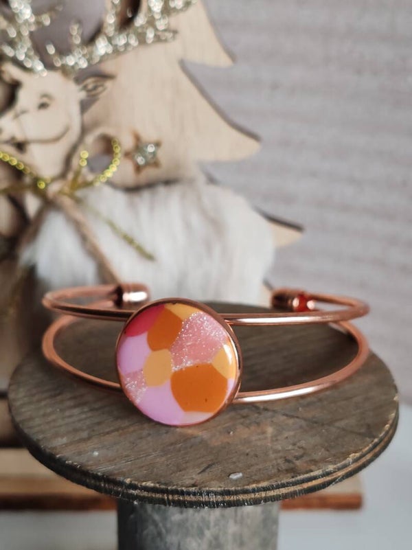 Bracelet support métal or rose