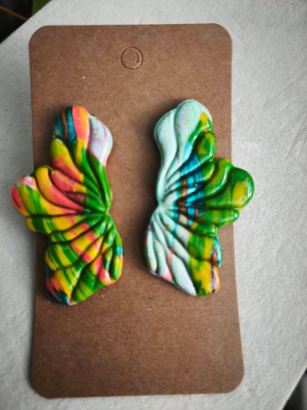Boucles d'oreilles demi fleur