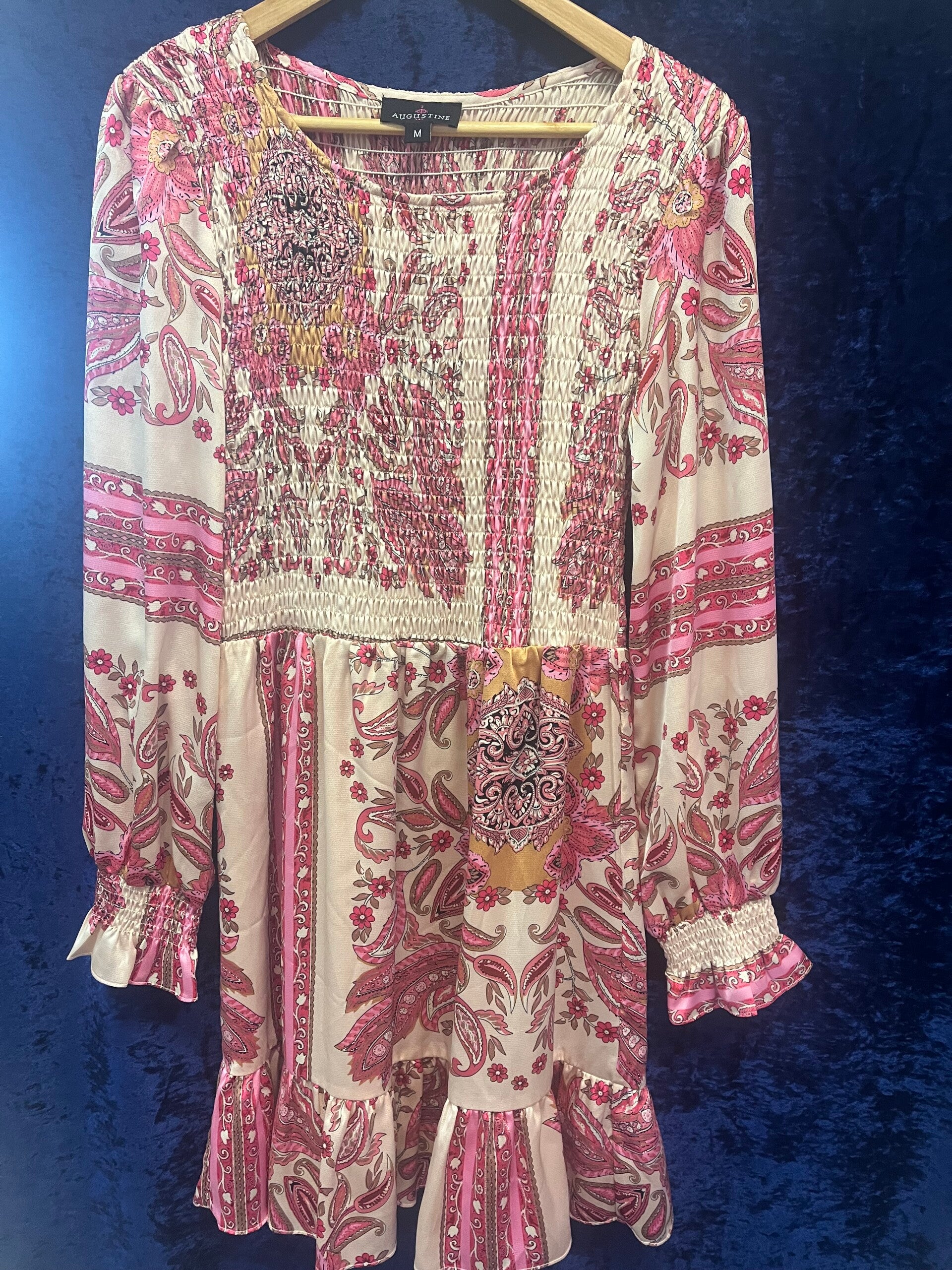 Augustine pink floral mini dress