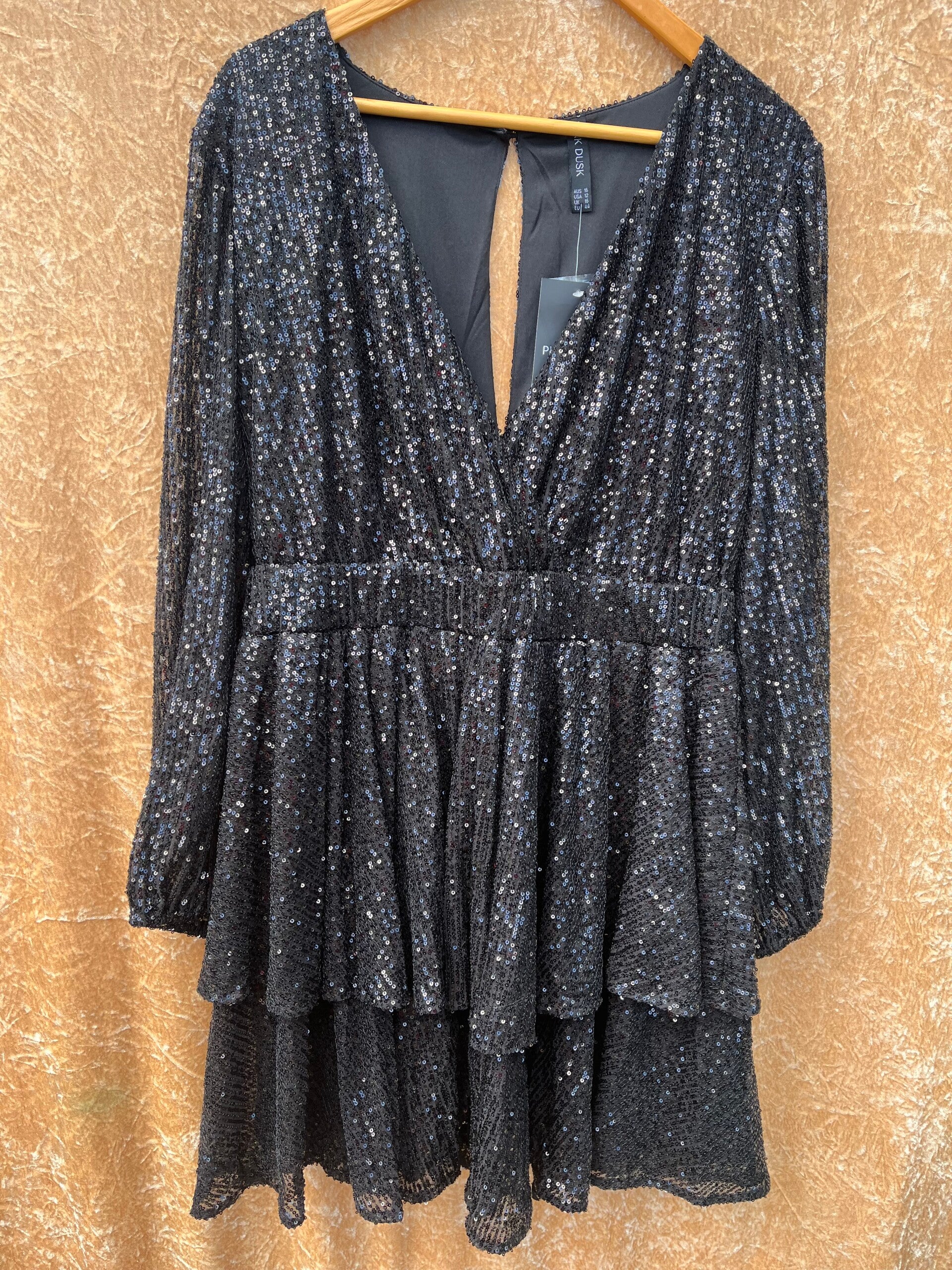 pink dusk night out sequin dress