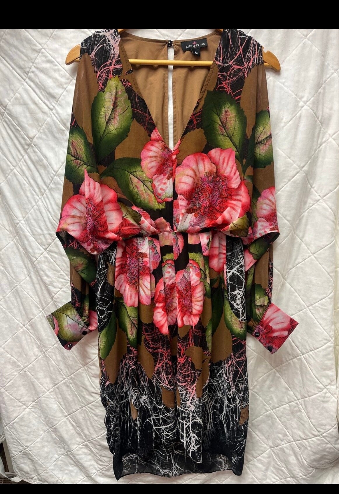 Augustine sheer arm dress