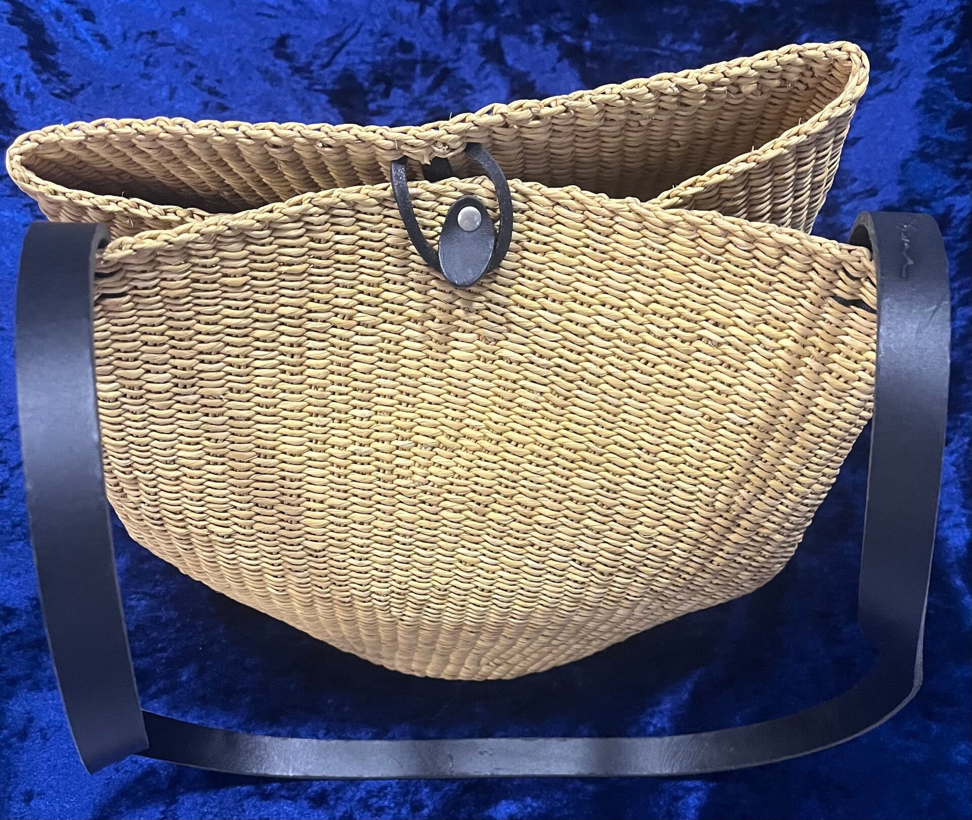 ines Bressand mini shell bag raffia/straw