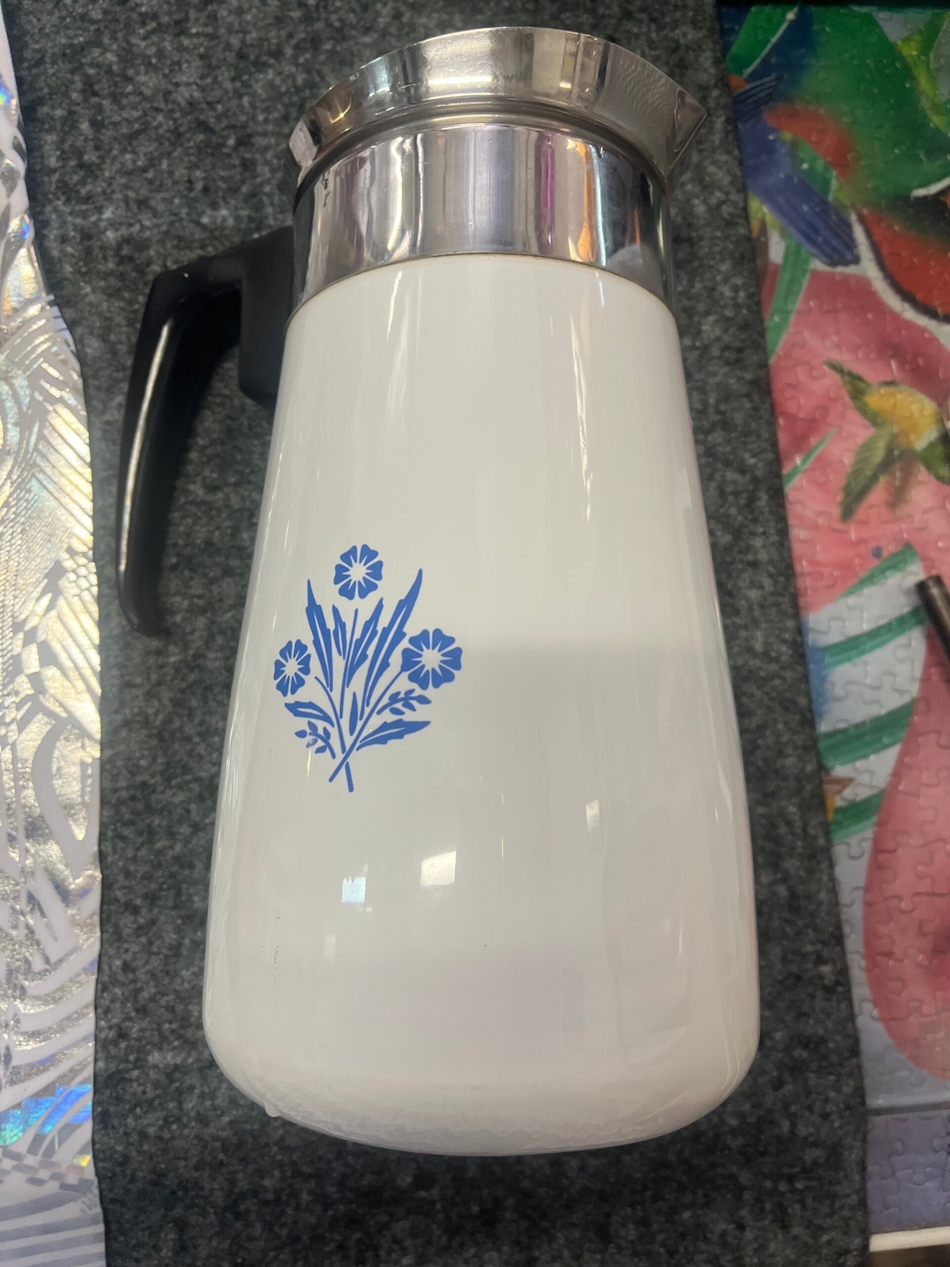 corning ware vintage stove top percolator.