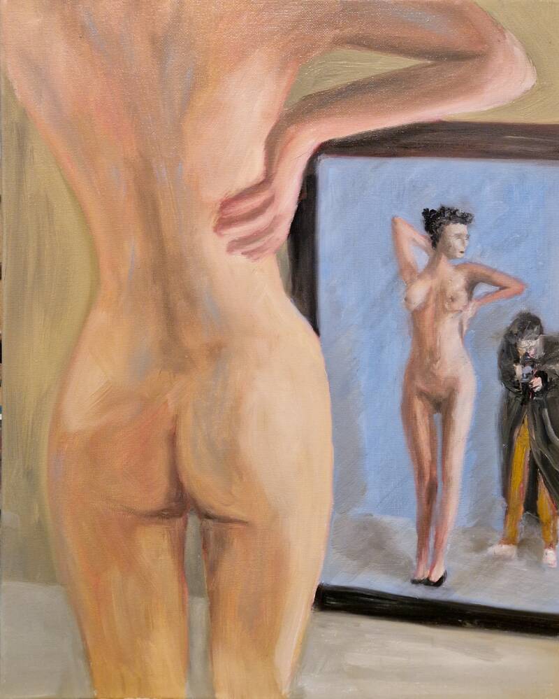'pfoteshoot 1-2' olie op canvas 50*40