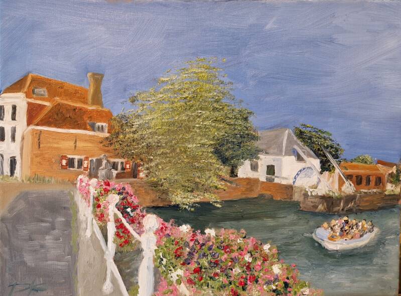 'view from Stenenbrug' acryl op canvas 30*40