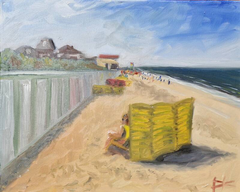 'Domburg's light' 3-4 olie op canvas 40*50  - en plein air