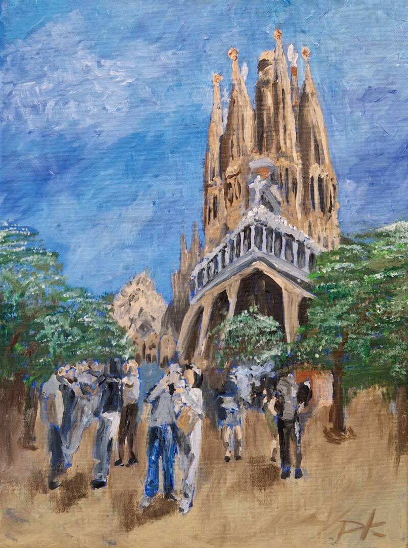 'placa de Gaudi' acryl op canvas 30*40