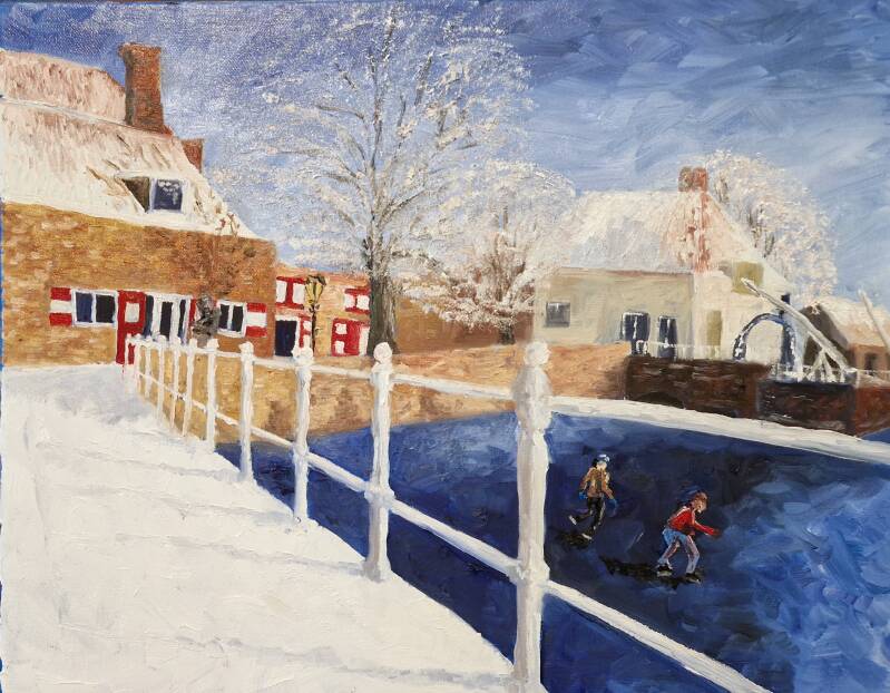 'winter wishes' olie op canvas 50*40