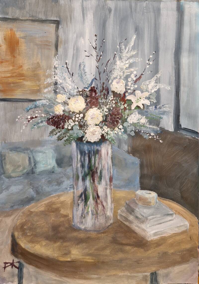 'winter bouquet' acryl op papier 70*50