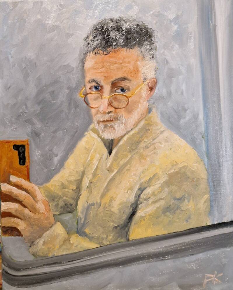 'self(ie) portret' olie op canvas 40*50